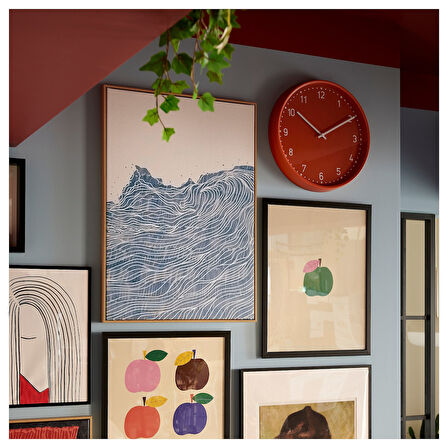 Duvar saati, turuncu, 38 cm