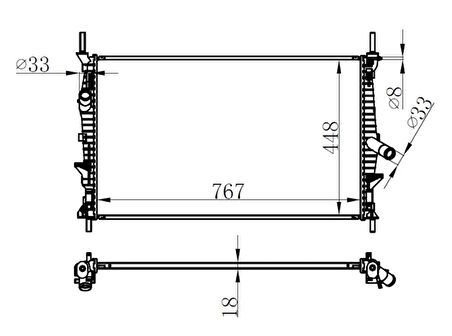MOTOR SU RADYATORU TRANSIT TUORNEO CUSTOM 5362 5363 2.2TDCI 100PS 125PS 135PS 140PS 155PS 2012 BRAZI NG BK218005CC 1789645