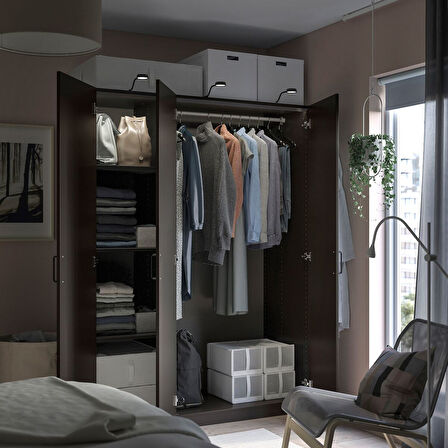 PAX gardırop, koyu gri, 150x60x201 cm