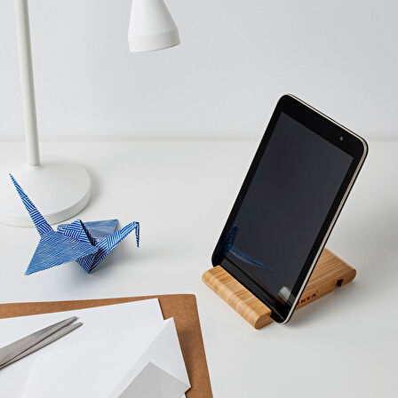 Telefon/tablet standı, bambu