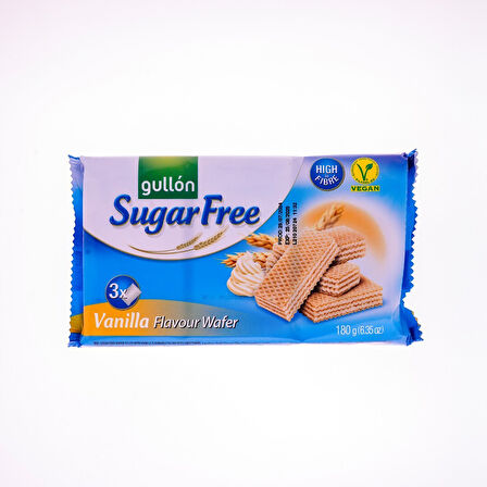 Gullon Vani̇lya Krema Dolgulu Şekersi̇z Gofret 180 Gr
