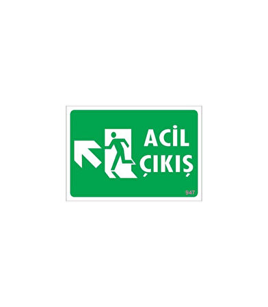 Acil Çıkış Uyarı Levhasi 25x35 KOD: 947