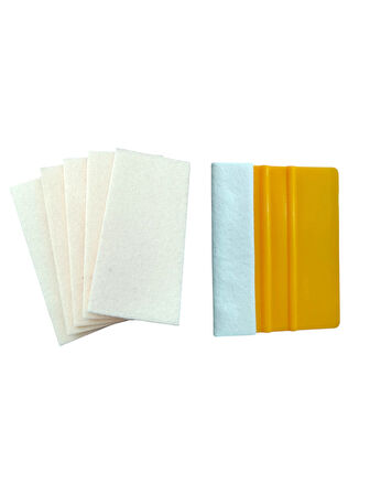 Cam Filmi çekme Uygulama Aparatı Yedek Ucu Yün Keçeli  10x5 cm 1 Adet