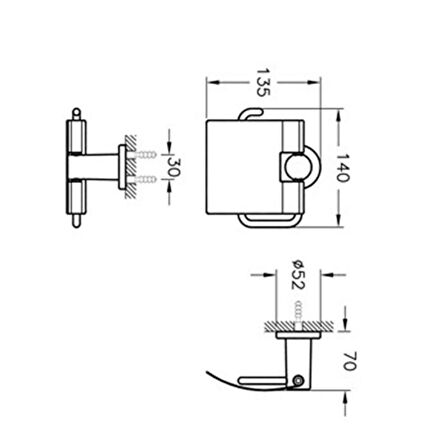VitrA Ilia A44390 Tuvalet Kağıtlığı, Krom