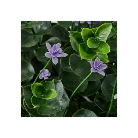 Yapay bitki, yeşil, 12 cm, çiçekli lila, iç/dış mekan