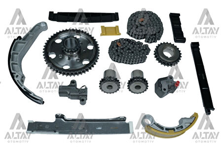 EKSANTRİK ZİNCİR SETİ PICKUP 2006-2010 NAVARA YD25DDTI / EURO-4 ÇİFT SIRA ZİNCİR 13014EB300