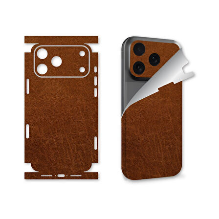 Apple Iphone 17 Pro Uyumlu Full Kaplama Sticker Çizilme Önleme Kılıfsız Kullanım İçin Taba Deri