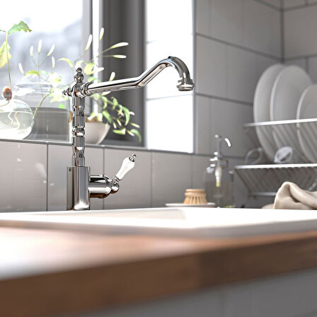 Eviye bataryası, krom kaplama, 28 cm