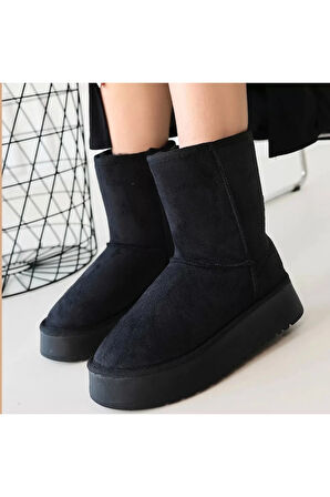 Sophia Siyah Süet Bot