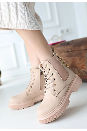 Harte Nude Cilt Bağcıklı Bot