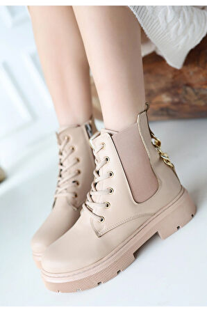 Harte Nude Cilt Bağcıklı Bot