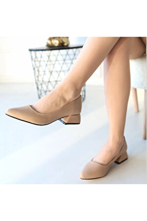 Desniy Nude Cilt Topuklu Ayakkabı