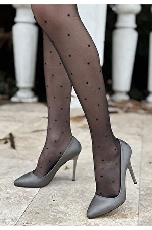 Hillar Platin Saten Stiletto Ayakkabı