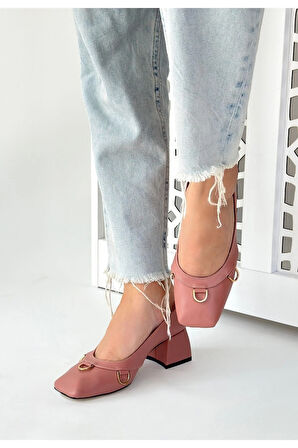Cande Pudra Cilt Topuklu Ayakkabı