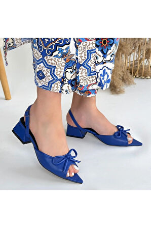 Lotta Mavi Cilt Topuklu Ayakkabı