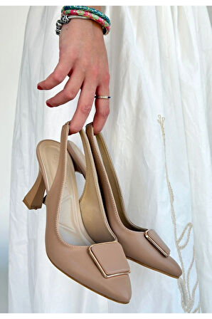 Pıert Nude Cilt Topuklu Ayakkabı