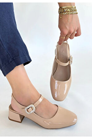 Gowe Nude Rugan Topuklu Ayakkabı