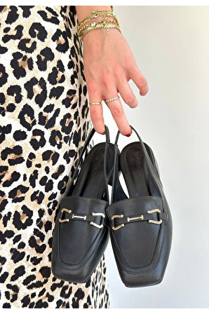 Joone Siyah Cilt Topuklu Ayakkabı