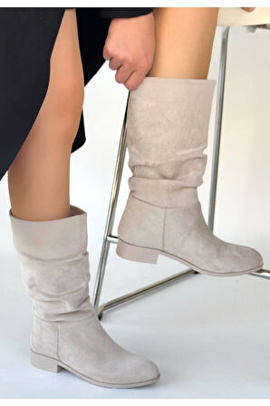 Plod Bej Süet Çizme