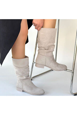 Plod Bej Süet Çizme