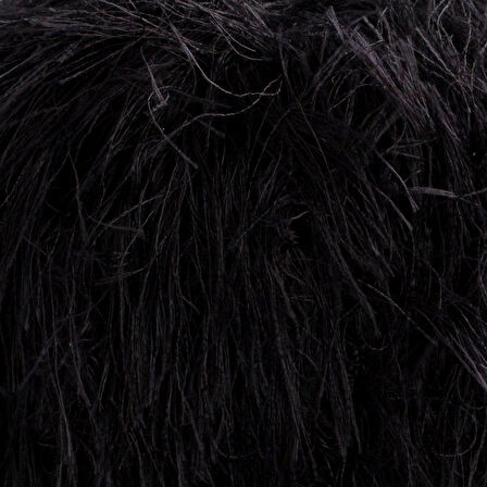 Loren Luna Tavşan Tüyü Siyah El Örgü İpi - R004 - 34002