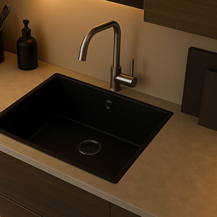 Granit Evye KOTARU Series Black 55x46 (SİYAH) 
