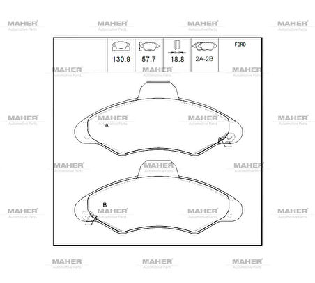 FREN BALATA ESCORT 7 1995-1999 / ESCORT 6 1992-1995 ÖN 1048308