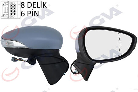 DIŞ DİKİZ AYNASI SAĞ FIESTA 2008-2014 ELEKTRİKLİ ISITMALI SİNYALLİ ASTARLI 6 FİŞ VM-6313EHPAR 8A6117682FJ5YYW 1753801