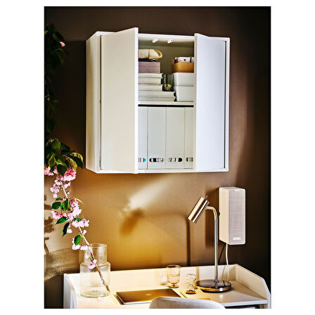 Dolap ünitesi, beyaz, 70x35x70 cm, kapaklı