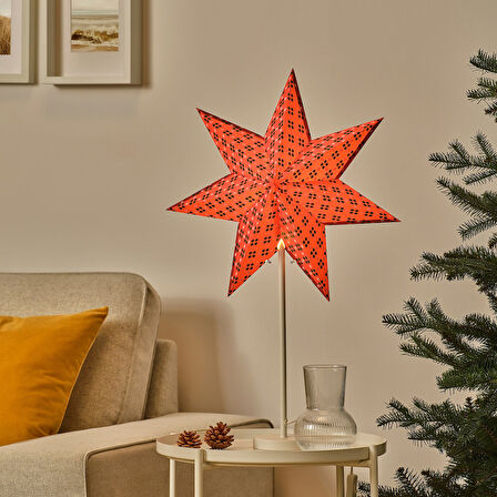 Abajur başlığı, pembe-yeşil, 48 cm