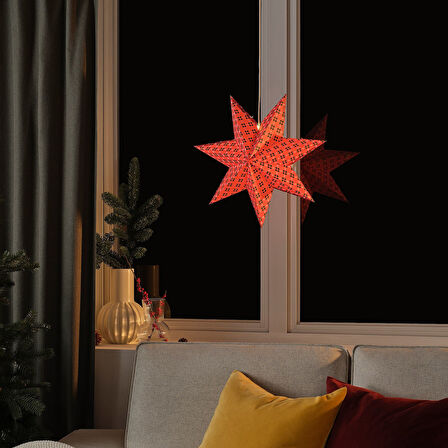 Abajur başlığı, pembe-yeşil, 48 cm