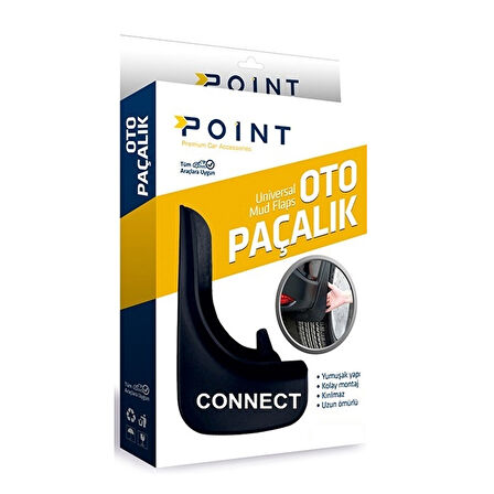 Ford Connect Paçalık Tozluk Çamurluk Universal Siyah 2'li