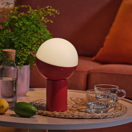LED'li dekoratif aydınlatma, kırmızı, 25 cm, güneş enerjili