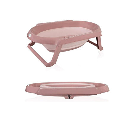 BabyJem Katlanır Banyo 5'Li Küvet Seti 596 Somon