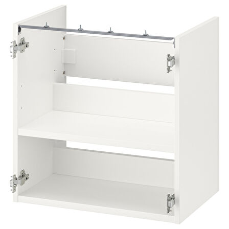 Lavabo alt dolabı iskeleti, beyaz, 60x40x60 cm, raflı