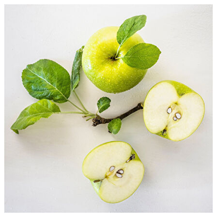 Kokulu tealight mum, açık yeşil, 3.5 saat, elma