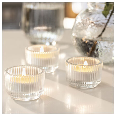 Kokulu tealight mum, açık yeşil, 3.5 saat, elma
