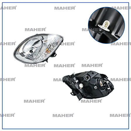 FAR KANGOO 2003-2007 MOTORLU SAĞ BEYAZ SİNYALLİ 8200236591