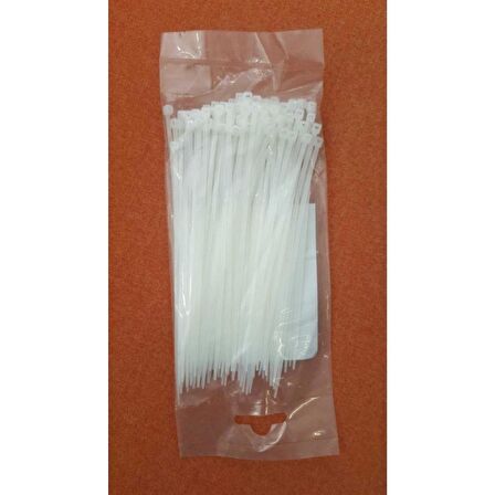 KSN Kablo Bağı Plastik Kelepçe Beyaz 3.6x250mm  -  100 Adet 