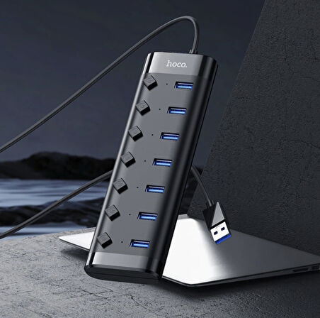 Masaüstü 7 adet Yüksek Hızlı usb çoklayıcı Usb çoğaltıcı adaptör Yazıcı Flash Disk Kamera