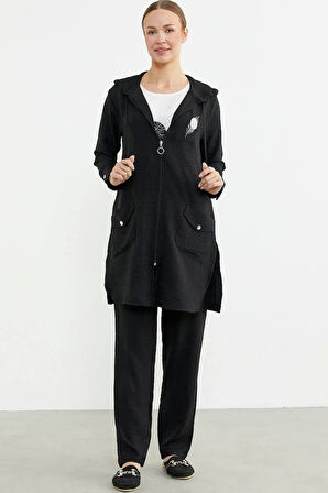 Sementa 76473 Büyük Beden Keten Görünümlü Üçlü Takım