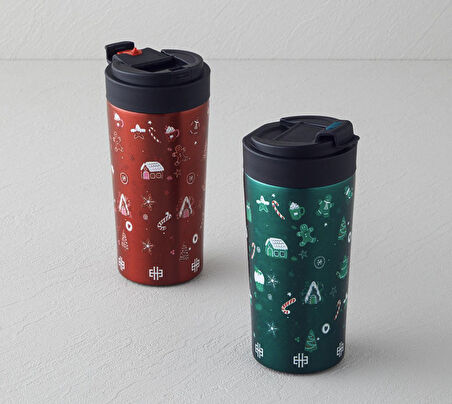 Çelik Mug termos 330 ml Sıcak Soğuk sızdırmaz özel tasarım uzun süre sıcak soğuk korumalı KIRMIZI