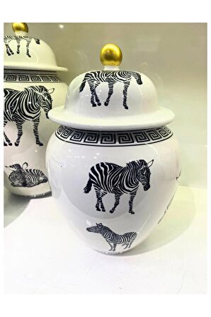 3 lü Zebra Desenli Siyah Beyaz Dekoratif Küp