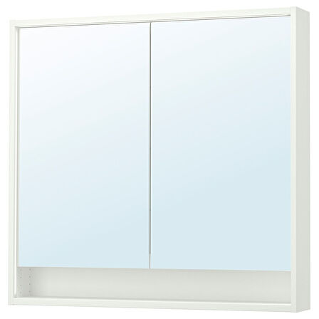 Banyo duvar dolabı, beyaz, 100x15x95 cm, kablosuz kontrol sürücülü