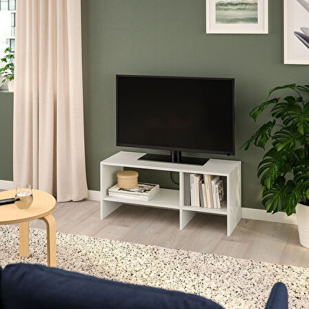 Tv sehpası, beyaz, 90x35x40 cm