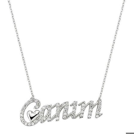 Gümüş Canım Yazılı Kadın Kolye