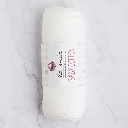 La Mia Baby Cotton Beyaz El Örgü İpi - L001 - 33628
