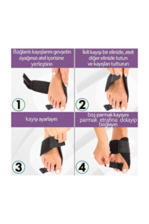 Halluks Valgus Gece Ateli Hallux Valgus Düzeltici Tedavi Ayak Başparmak Kemiği Çıkıntısı Bunyonu