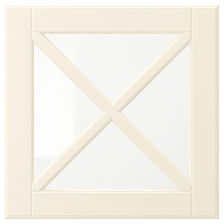 Cam kapak, kırık beyaz, 40x40 cm