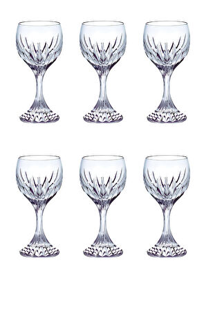 Ayaklı Kristal 6 Lı Kahve Yanı Su Bardağı